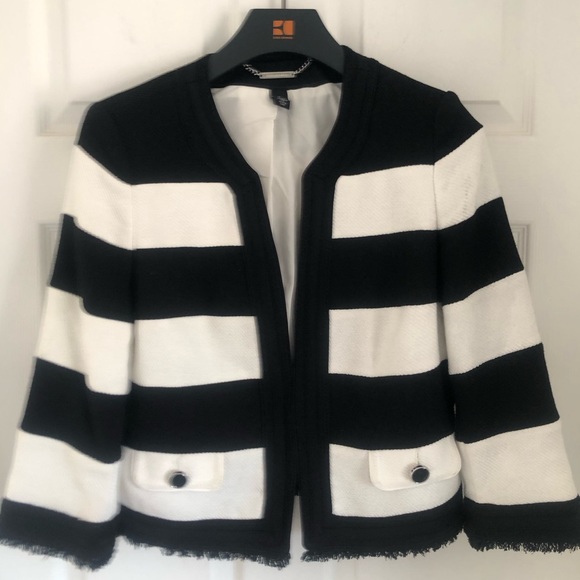 White House Black market tweed striped jacket. - Picture 8 of 16